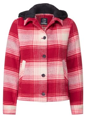 Check Jacket w. Detachable Hoo casual red 