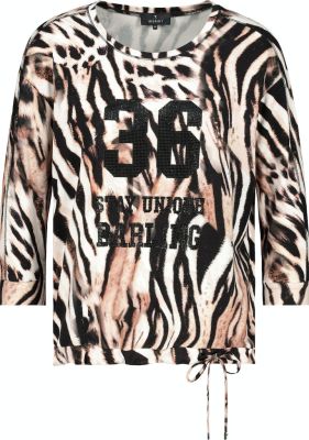 Pullover schwarz gemustert 