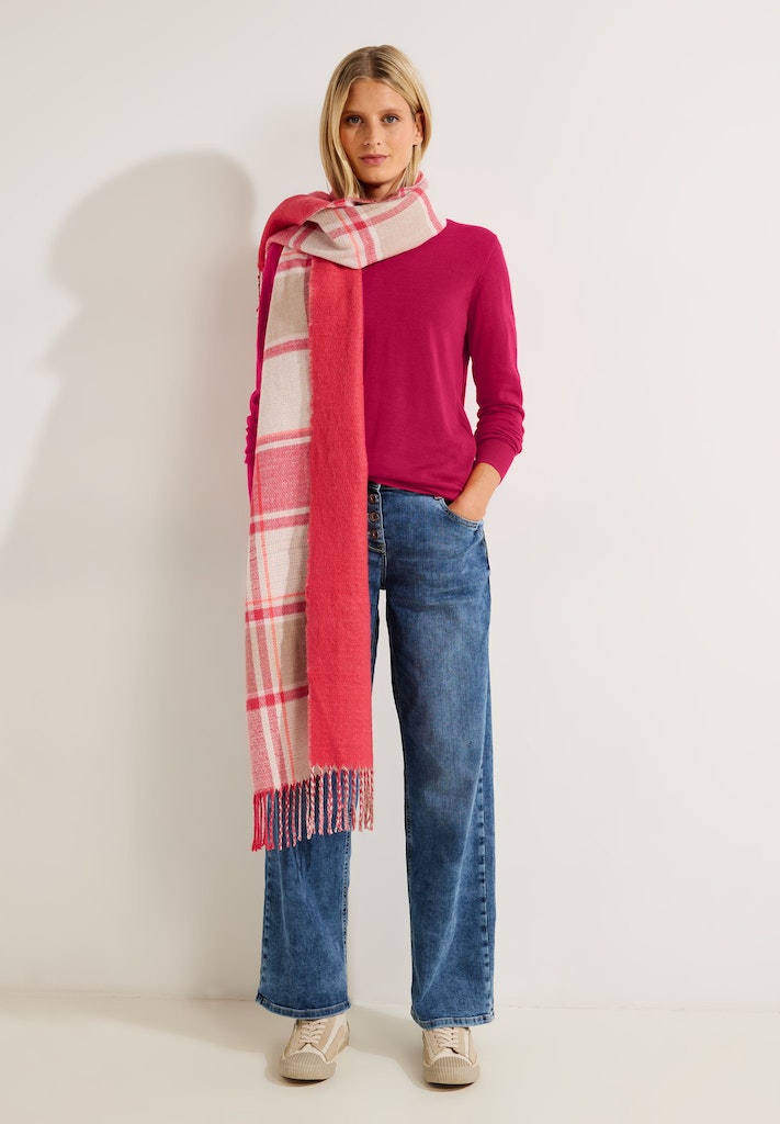 NOS_Rounded V-Neck Pullover cosy coral 3